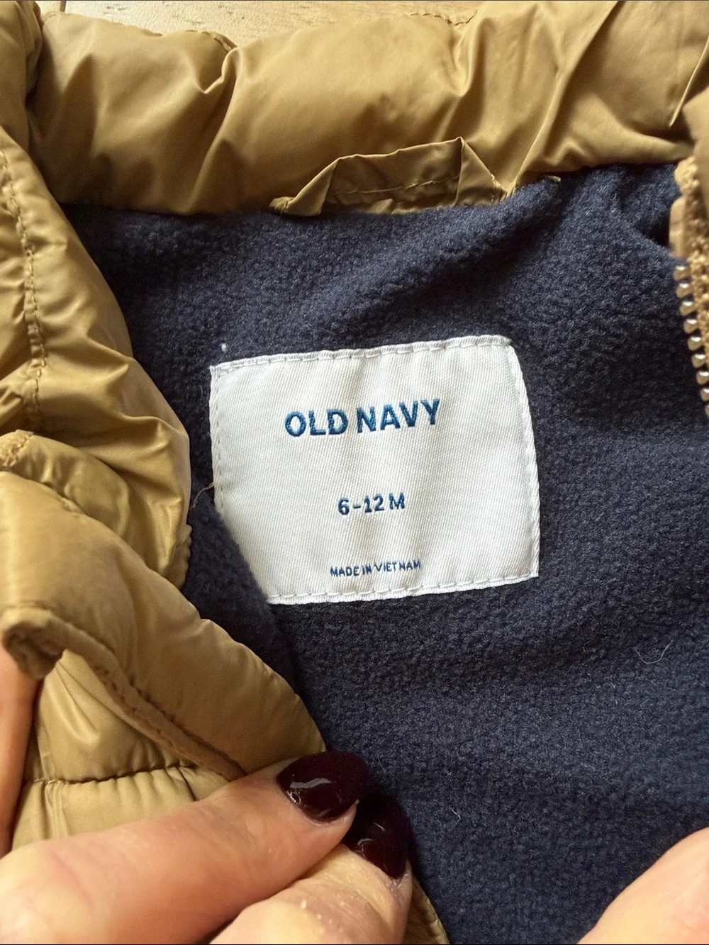 Old Navy Tan Puffer Vest for Kids
